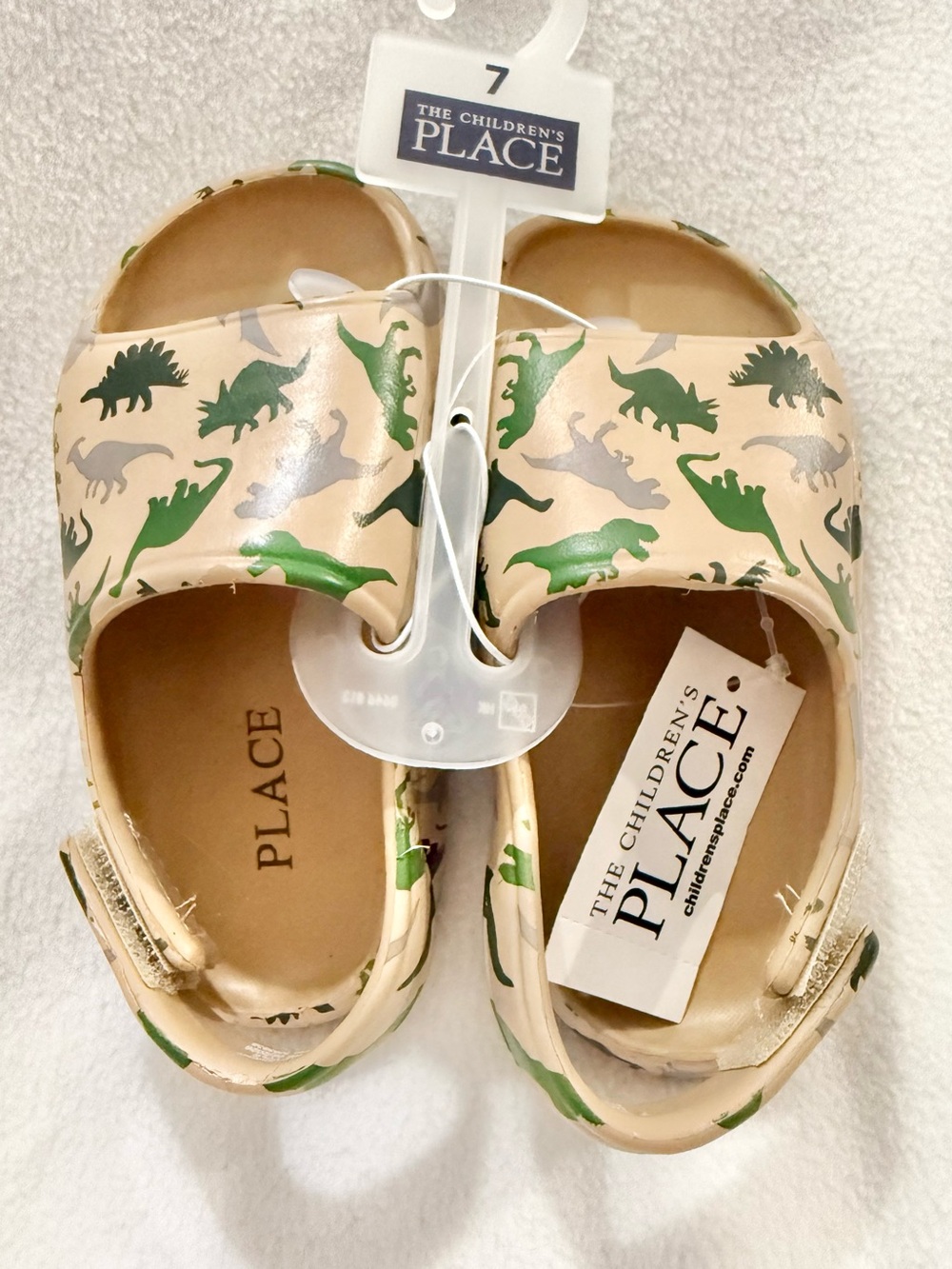 The Children's Place Toddler Sandals with Dinosaur Print Size 7 New With Tags